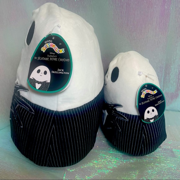 BNWT Set of 2 Jack Skellington Squishmallows 12", 8" - Picture 4 of 6